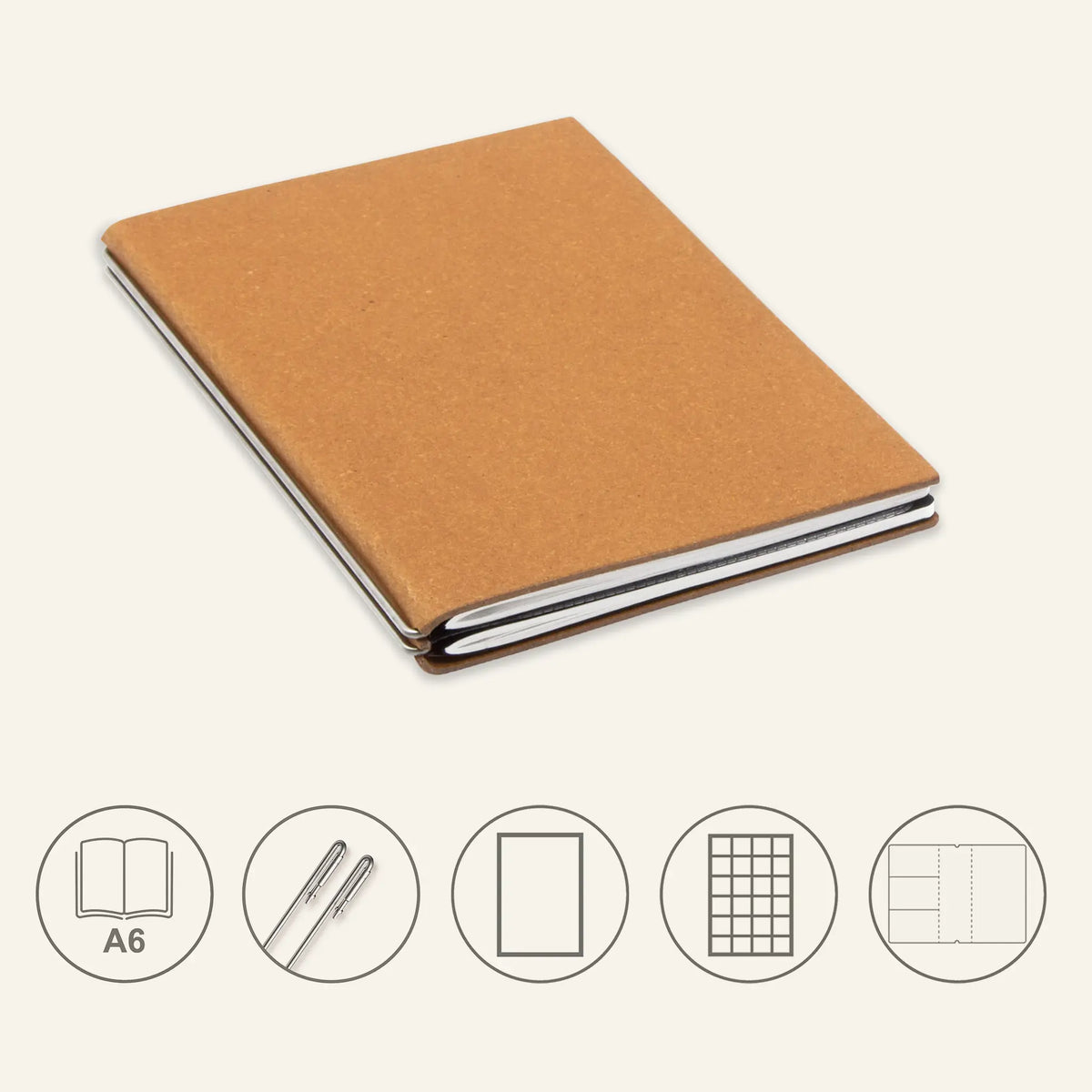 A6 STEEL Komplettpaket - Notizbuch