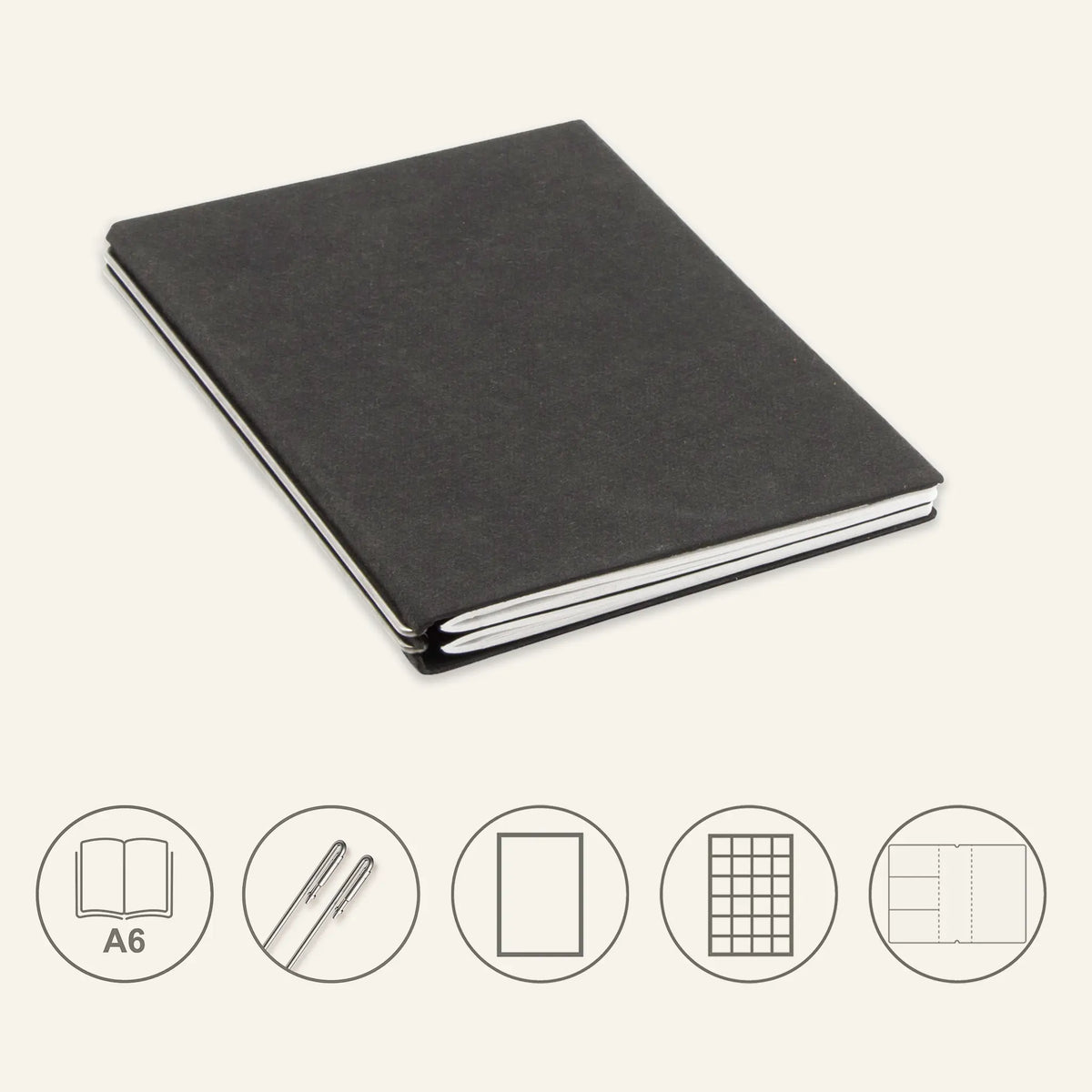A6 STEEL Komplettpaket - Notizbuch