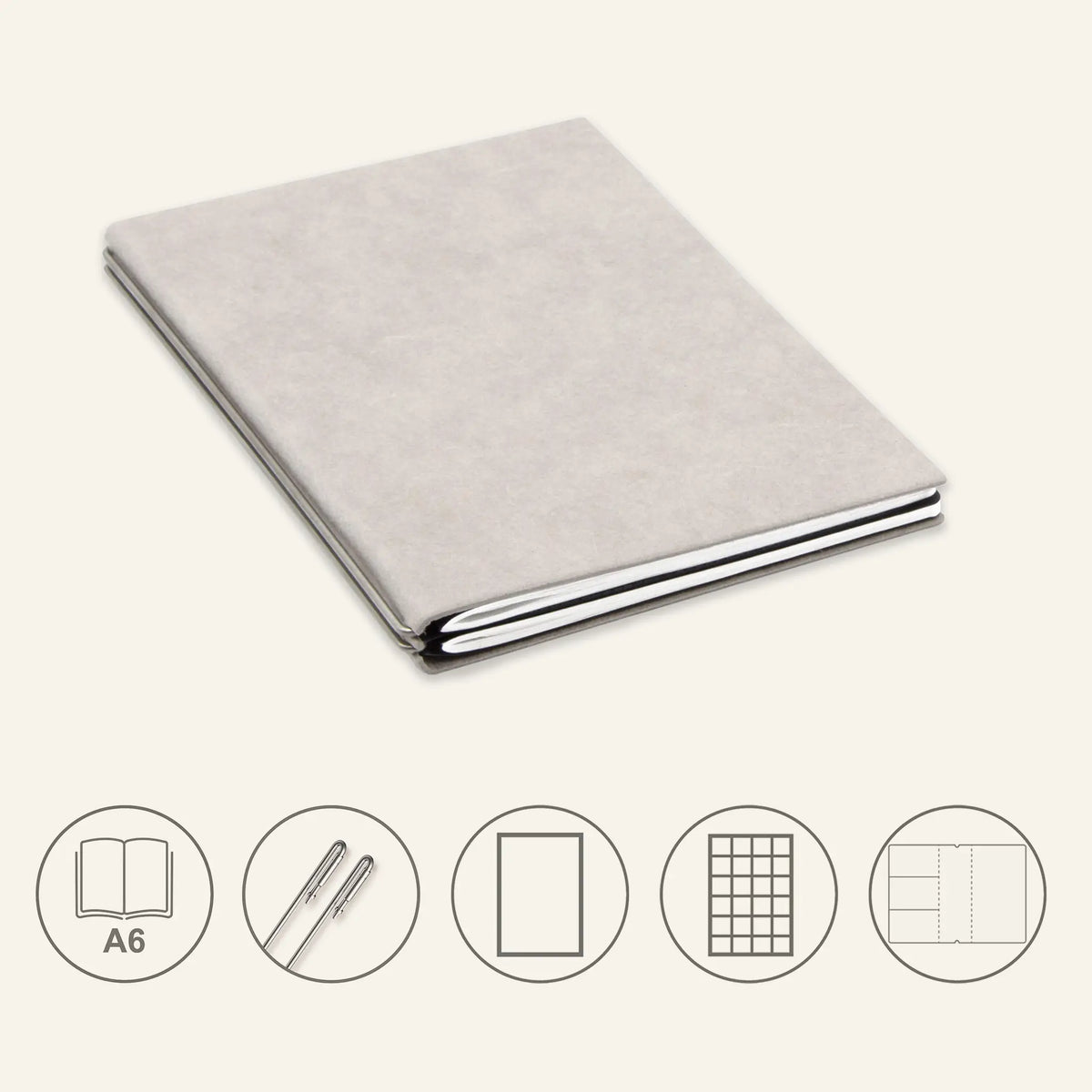A6 STEEL Komplettpaket - Notizbuch