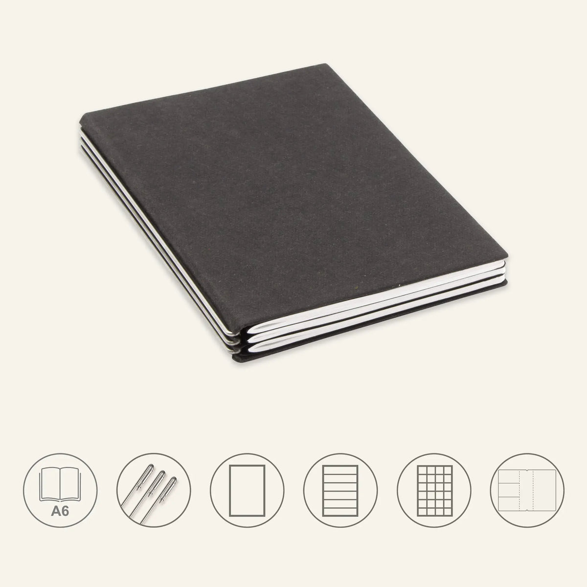 A6 STEEL Komplettpaket - Notizbuch