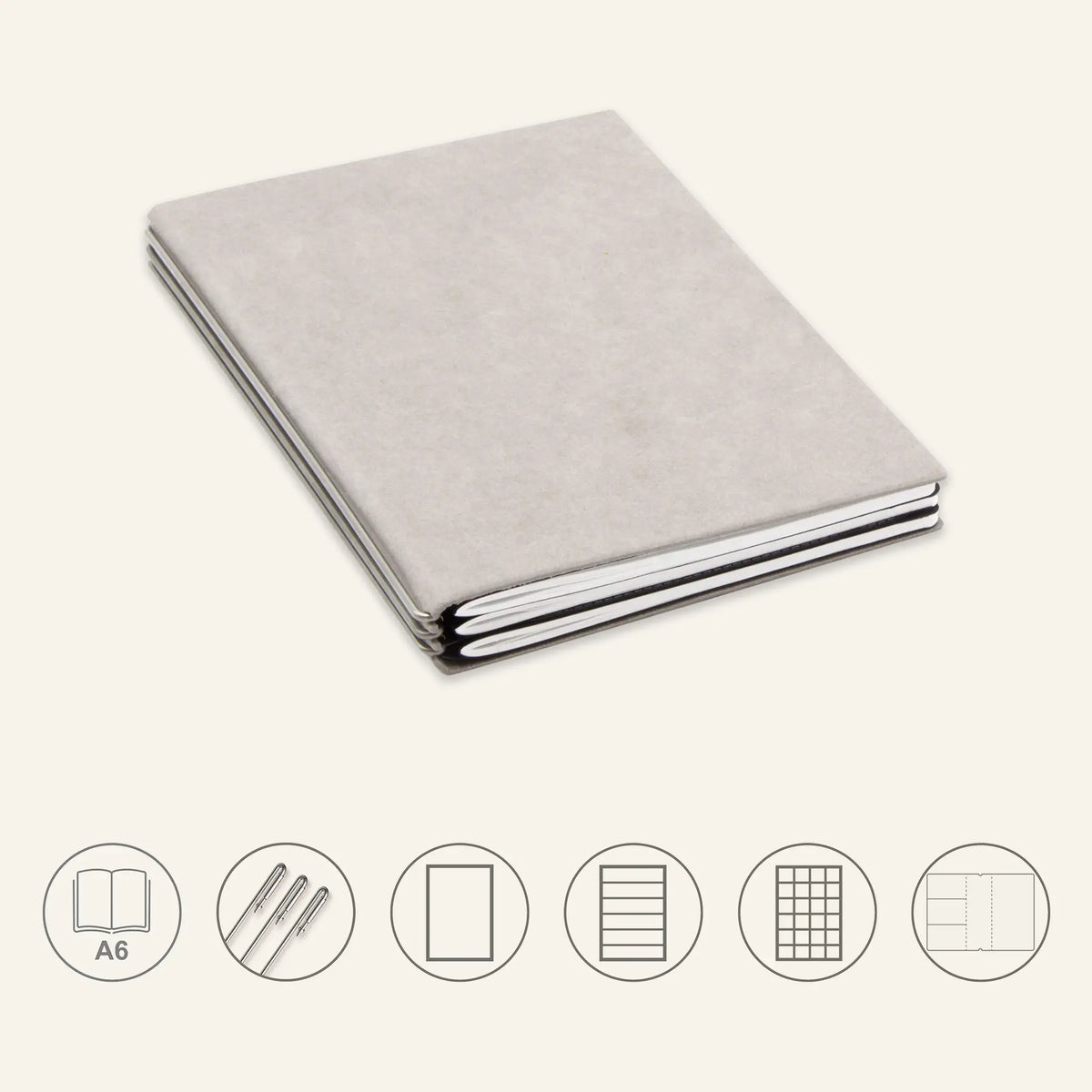 A6 STEEL Komplettpaket - Notizbuch