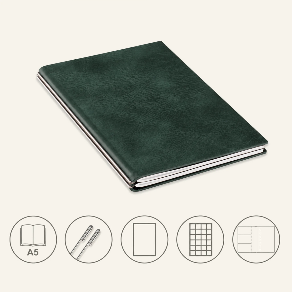 A5 STEEL Komplettpaket - Notizbuch