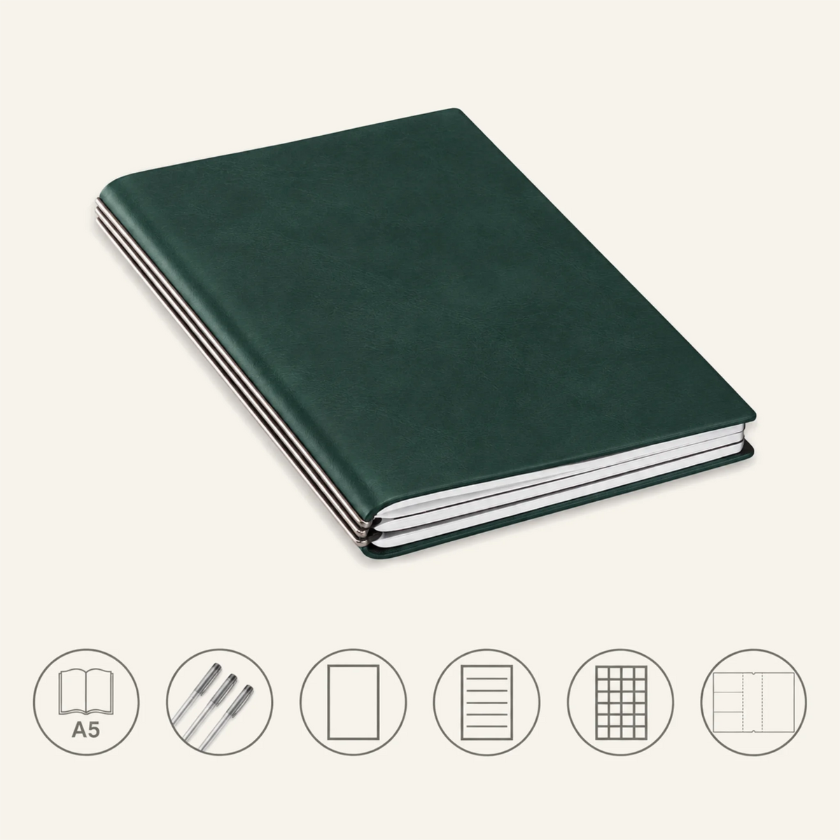 A5 STEEL Komplettpaket - Notizbuch
