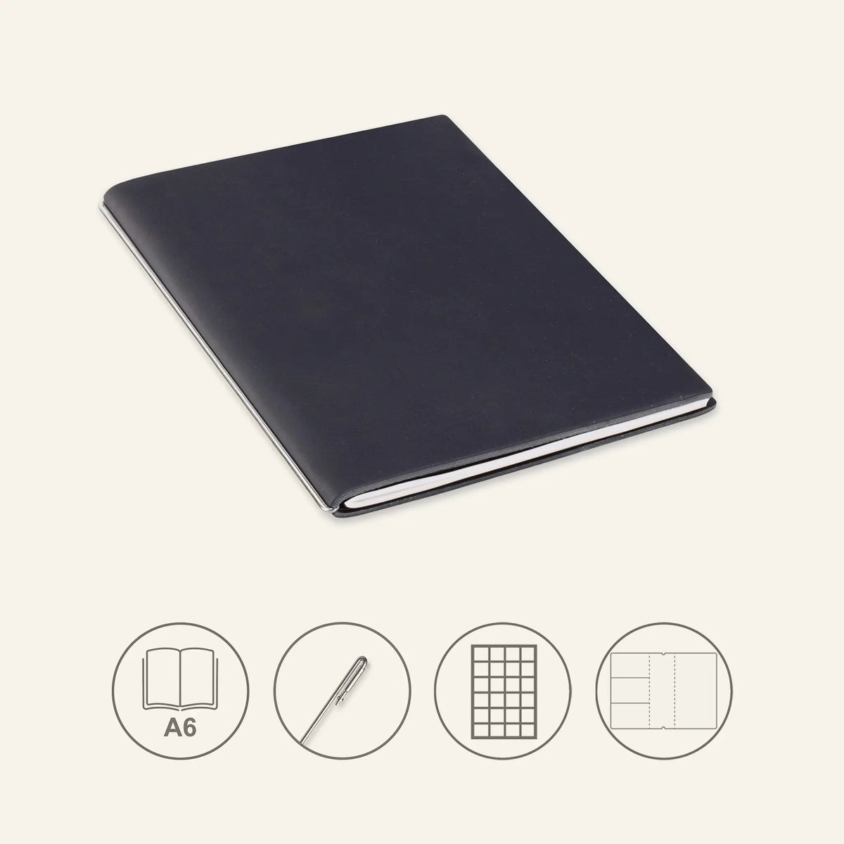 A6 STEEL Komplettpaket - Notizbuch