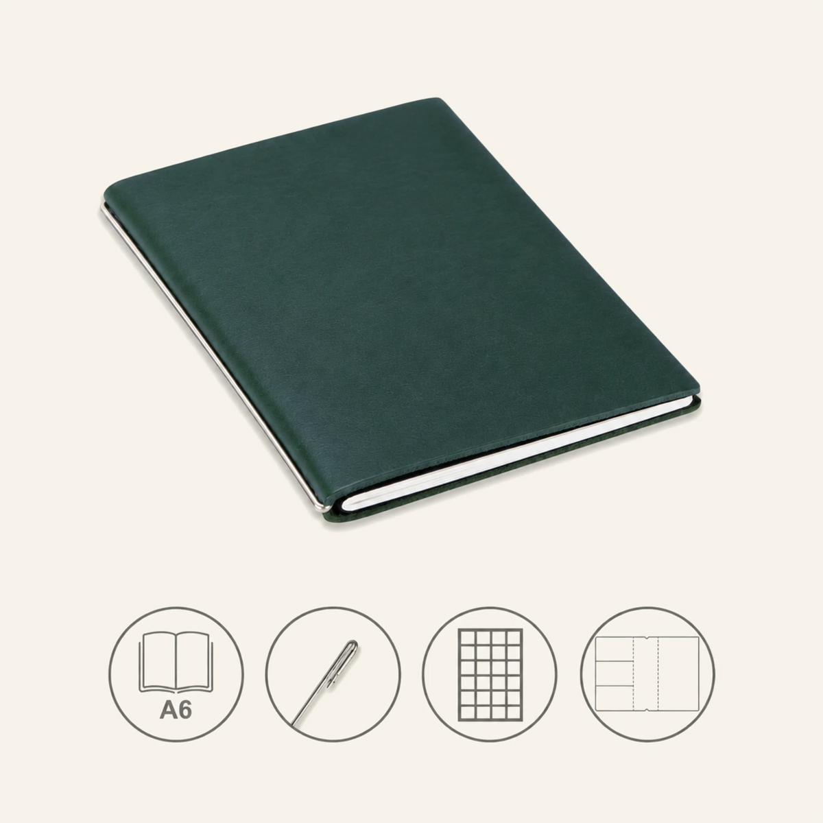 A6 STEEL Komplettpaket - Notizbuch