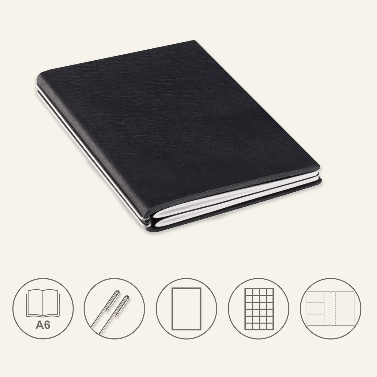 A6 STEEL Komplettpaket - Notizbuch