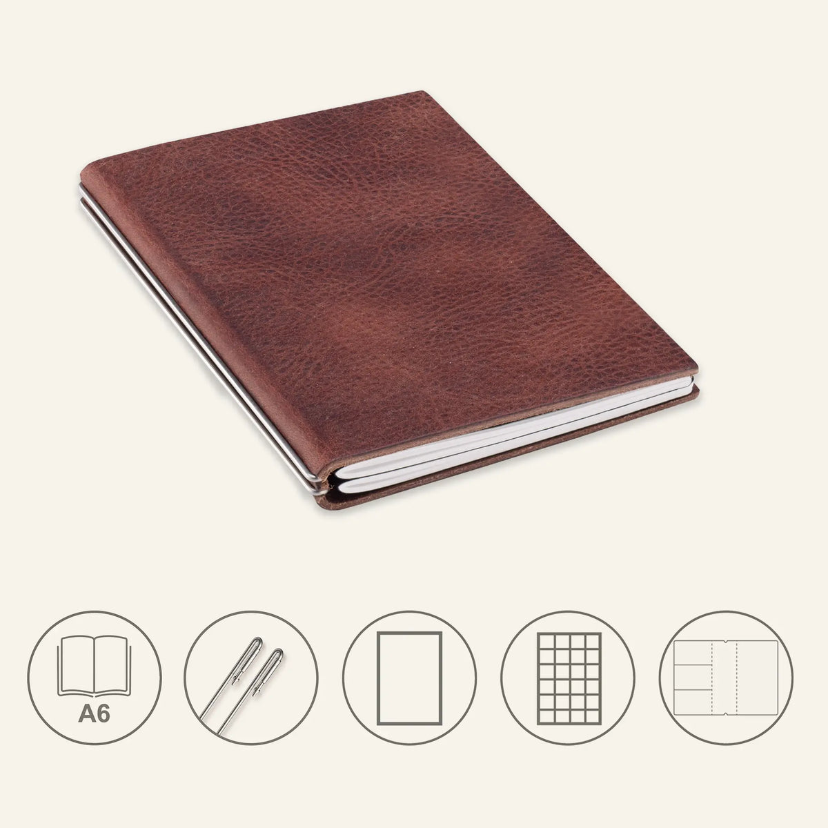 A6 STEEL Komplettpaket - Notizbuch
