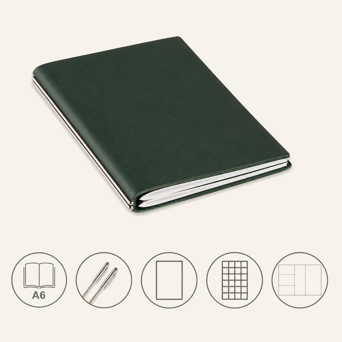 A6 STEEL Komplettpaket - Notizbuch