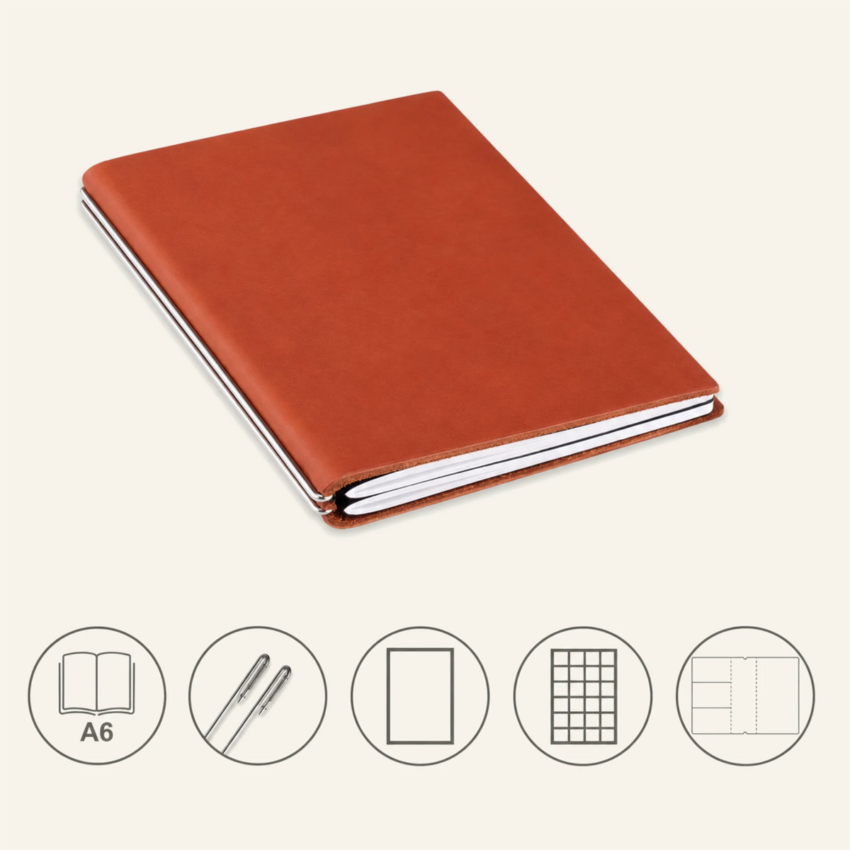 A6 STEEL Komplettpaket - Notizbuch