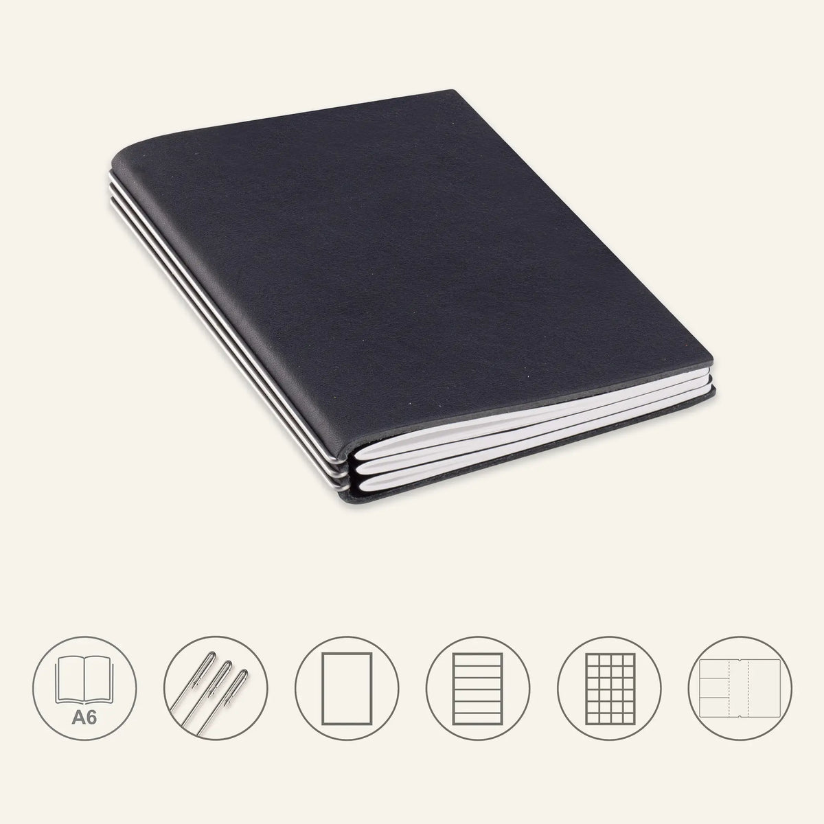 A6 STEEL Komplettpaket - Notizbuch