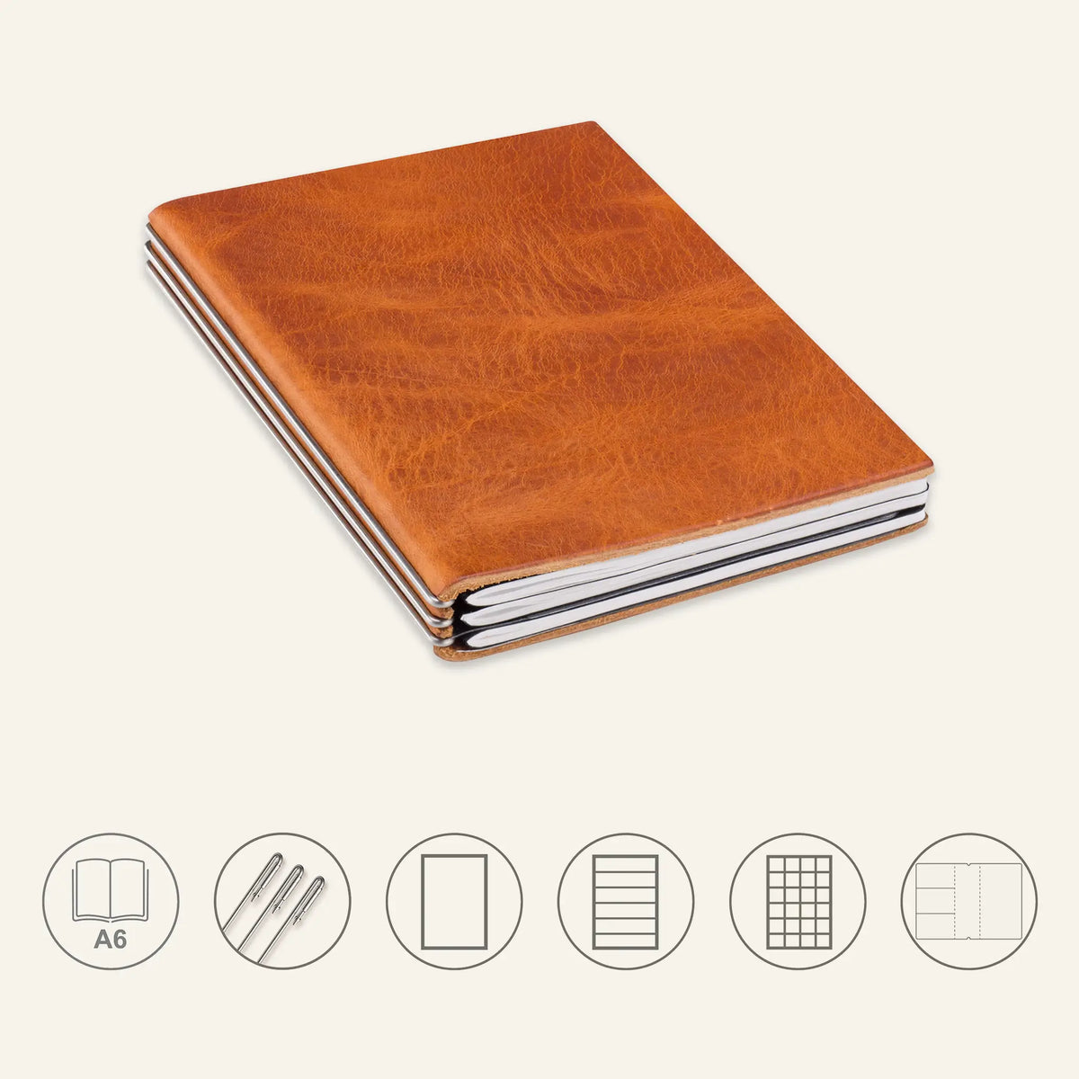 A6 STEEL Komplettpaket - Notizbuch
