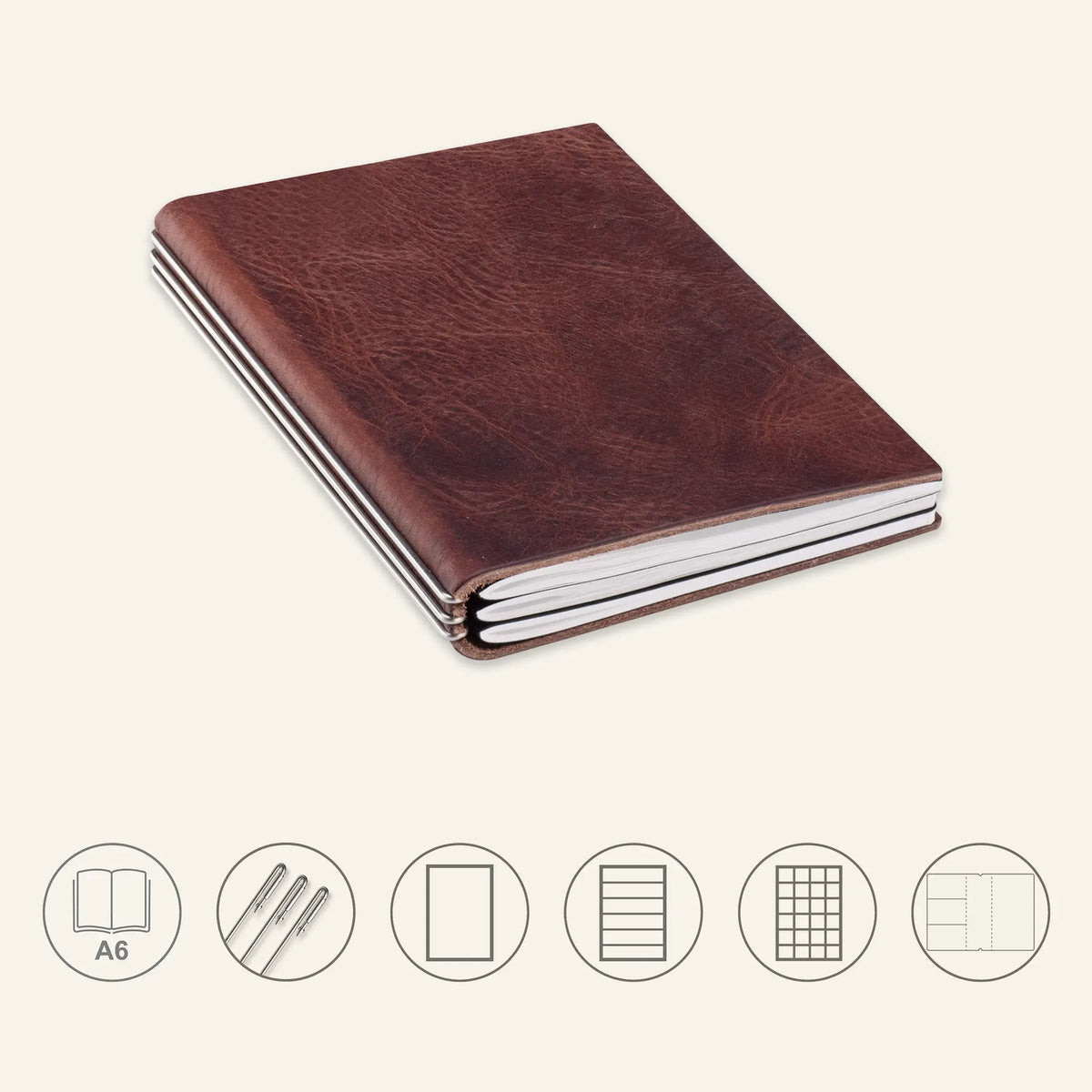 A6 STEEL Komplettpaket - Notizbuch
