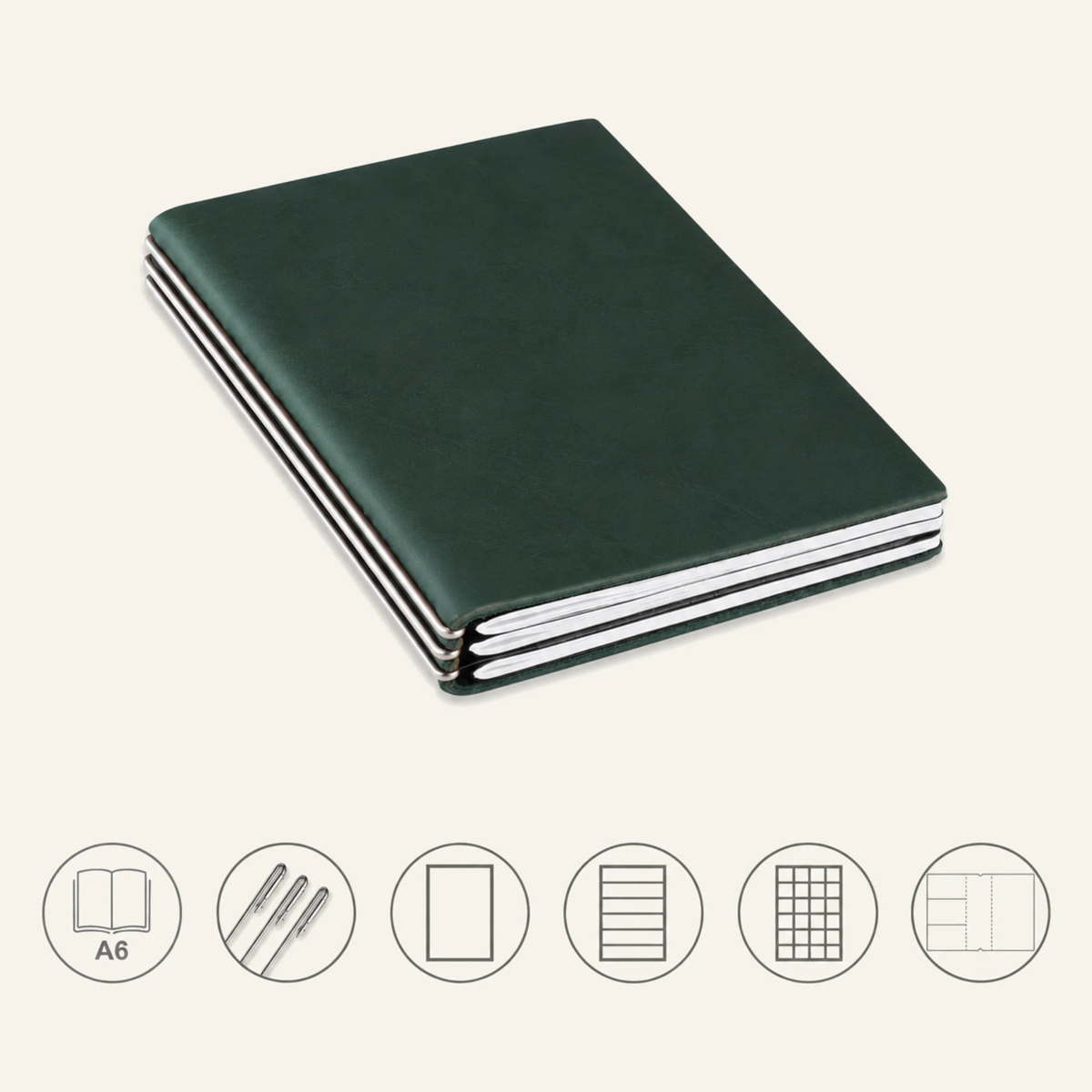 A6 STEEL Komplettpaket - Notizbuch